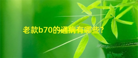 老款b70通病论坛,一汽奔腾b70质量可靠吗