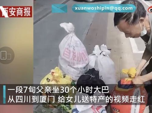 父亲拎两大袋特产陪女儿反向过年，一份特殊的亲情与陪伴
